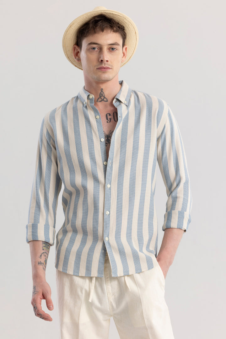 Aurora Light Blue Stripe Shirt