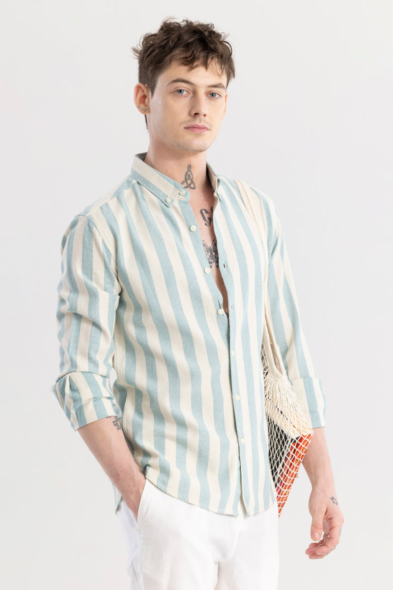 Aurora Blue Stripe Shirt