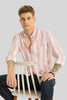 Pulse Light Pink Stripes Linen Shirt