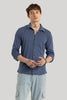 CollarEase Dark Blue Knitted Shirt