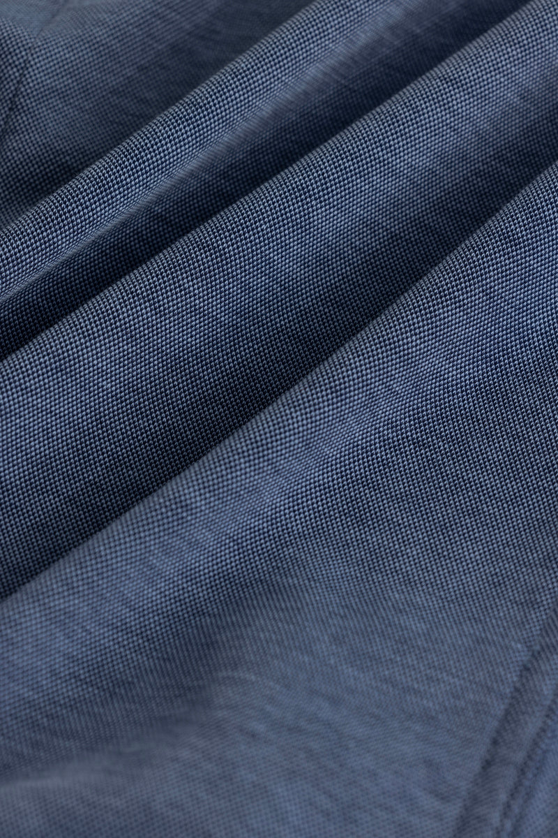 CollarEase Dark Blue Knitted Shirt