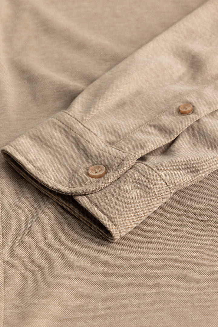 CollarEase Khaki Plain Shirt