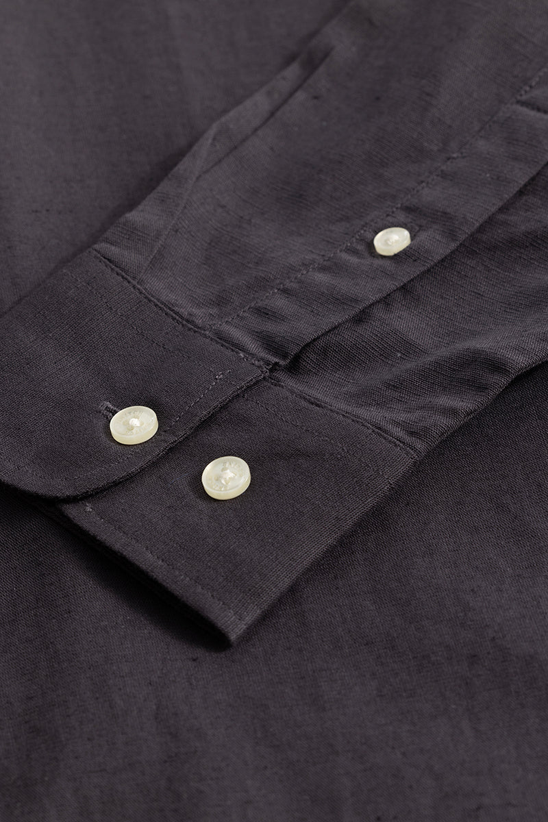 Linen Elegance Dark Grey Shirt