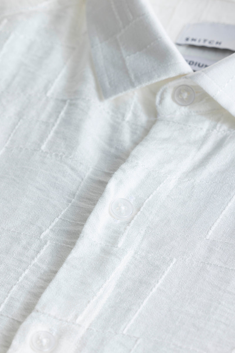 Valerio White Self-Design Shirts