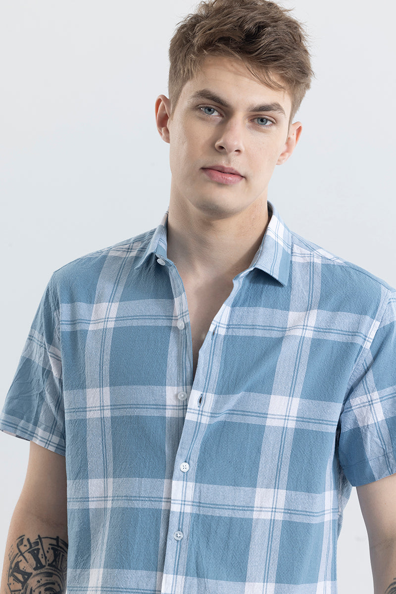 Delfina Blue Checks Shirt