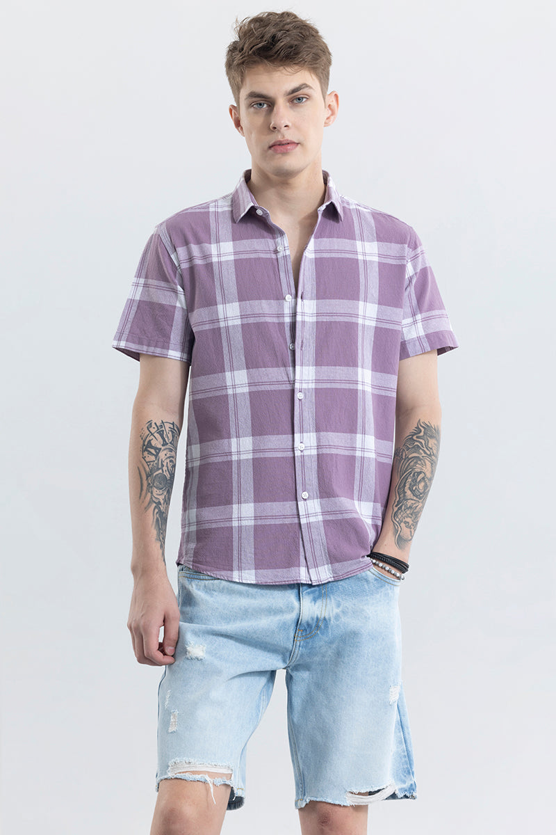 Delfina Purple Checks Shirt