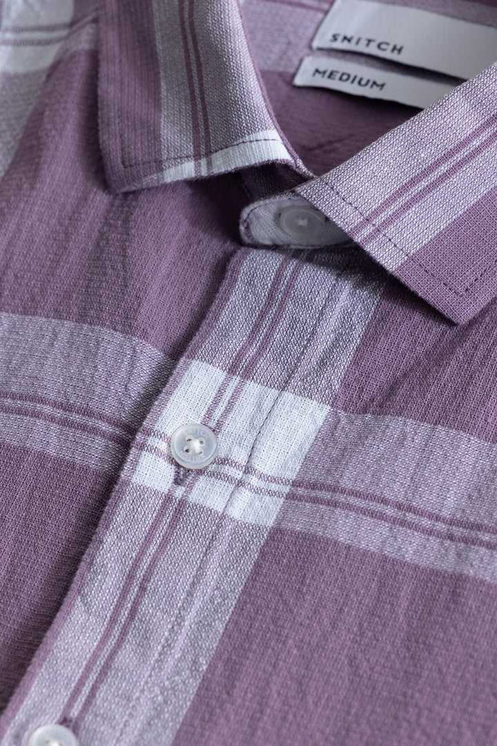 Delfina Purple Checks Shirt