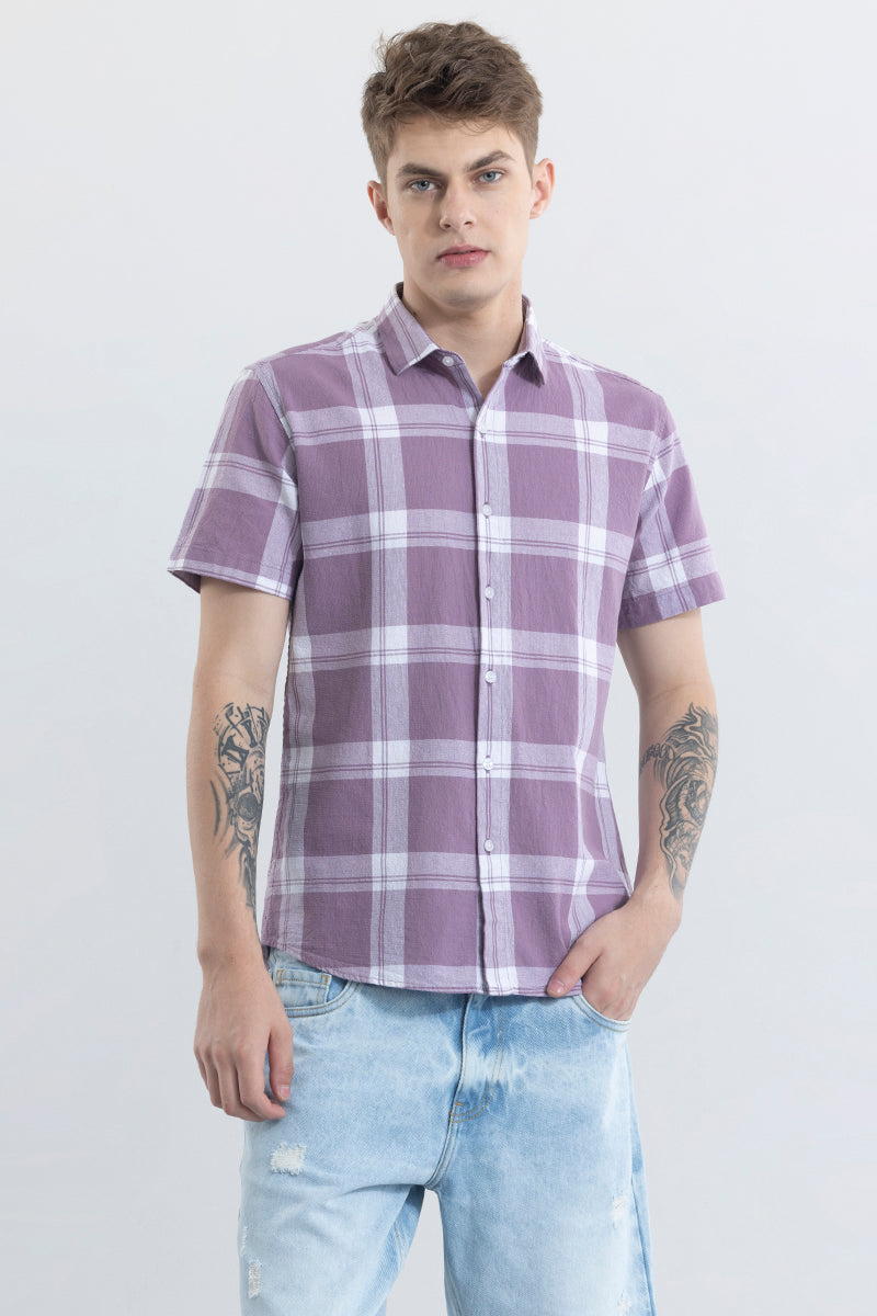 Delfina Purple Checks Shirt