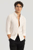 White Oxford Linen Blend Shirt