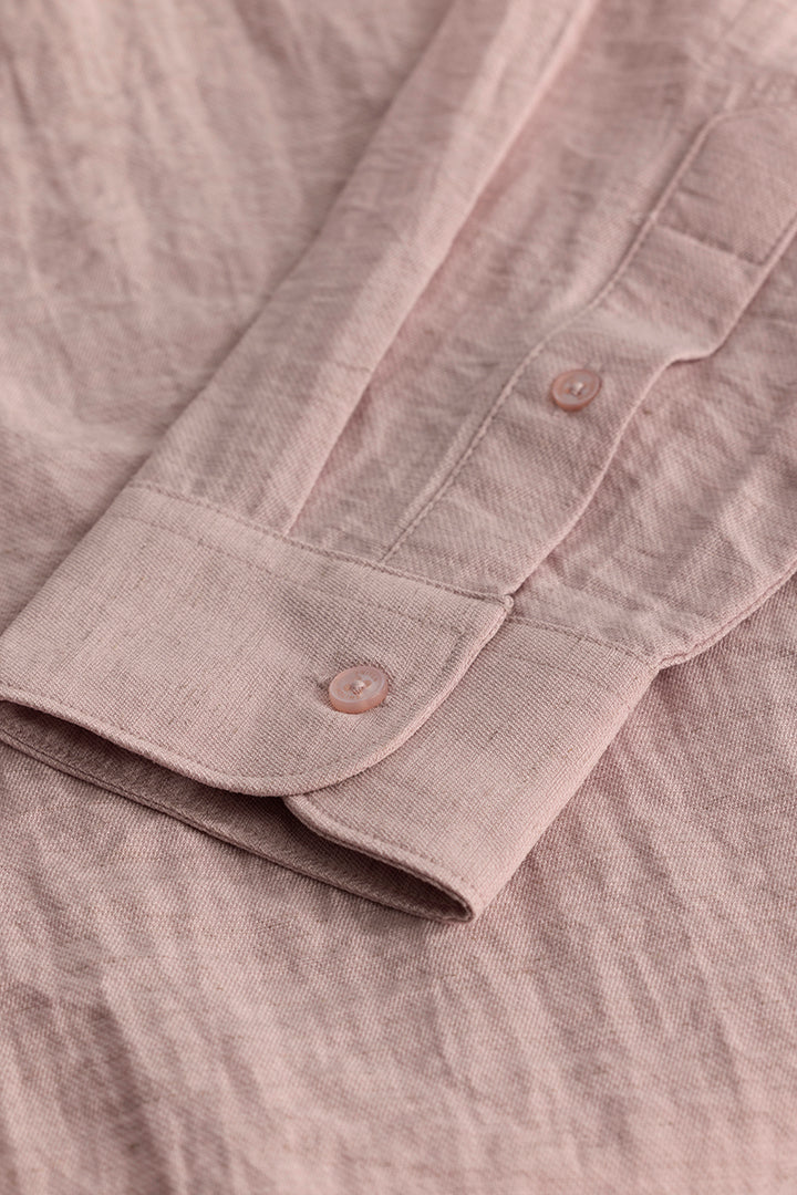 Mauve Oxford Linen Blend Shirt