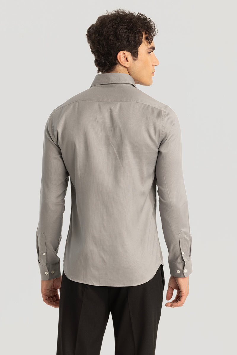 Easy Iron Grey Slim Fit Shirt