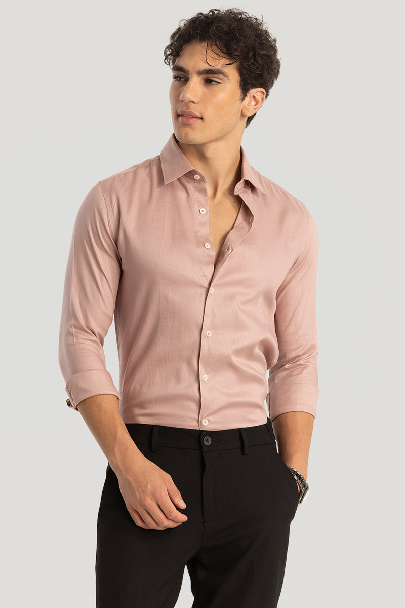 Easy Iron Pink Slim Fit Shirt