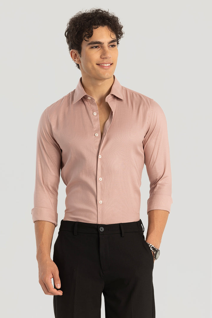 Easy Iron Pink Slim Fit Shirt