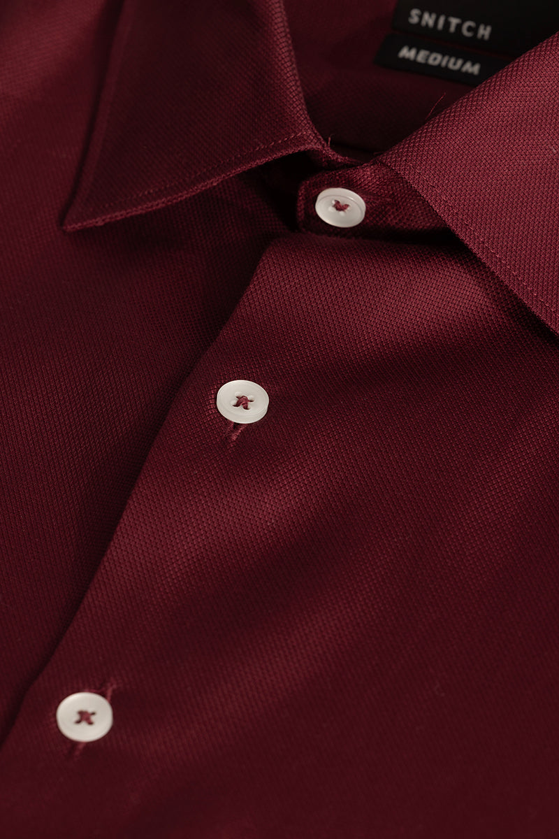 Easy Iron Red Slim Fit Shirt