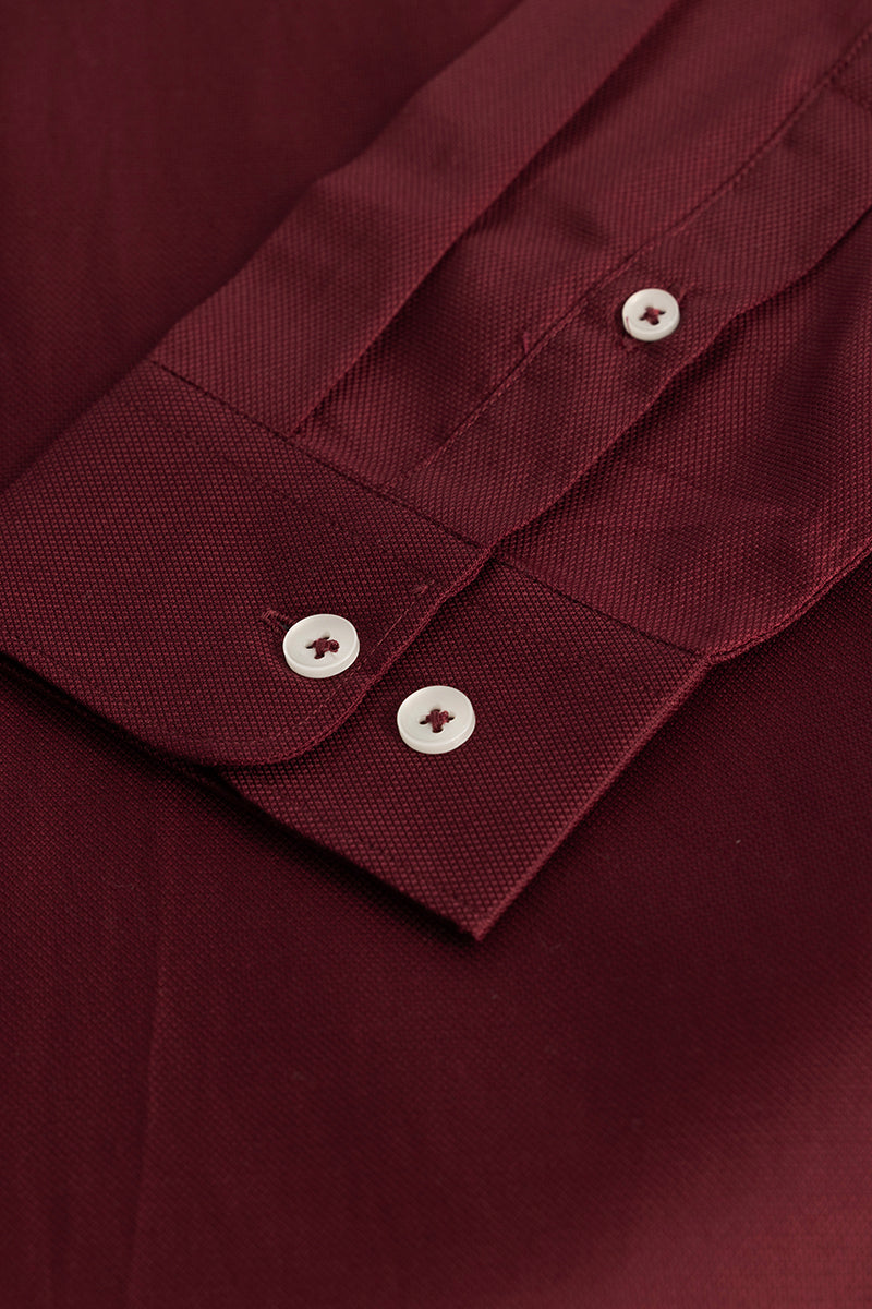 Easy Iron Red Slim Fit Shirt