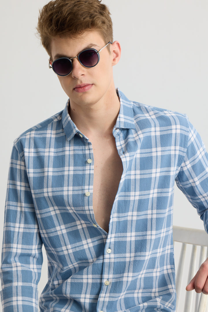 Freydis Blue Checks Shirts