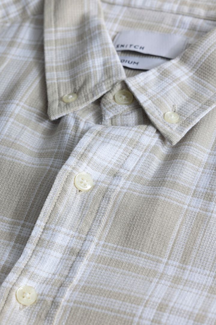 Plaidholic Beige Checks Shirt