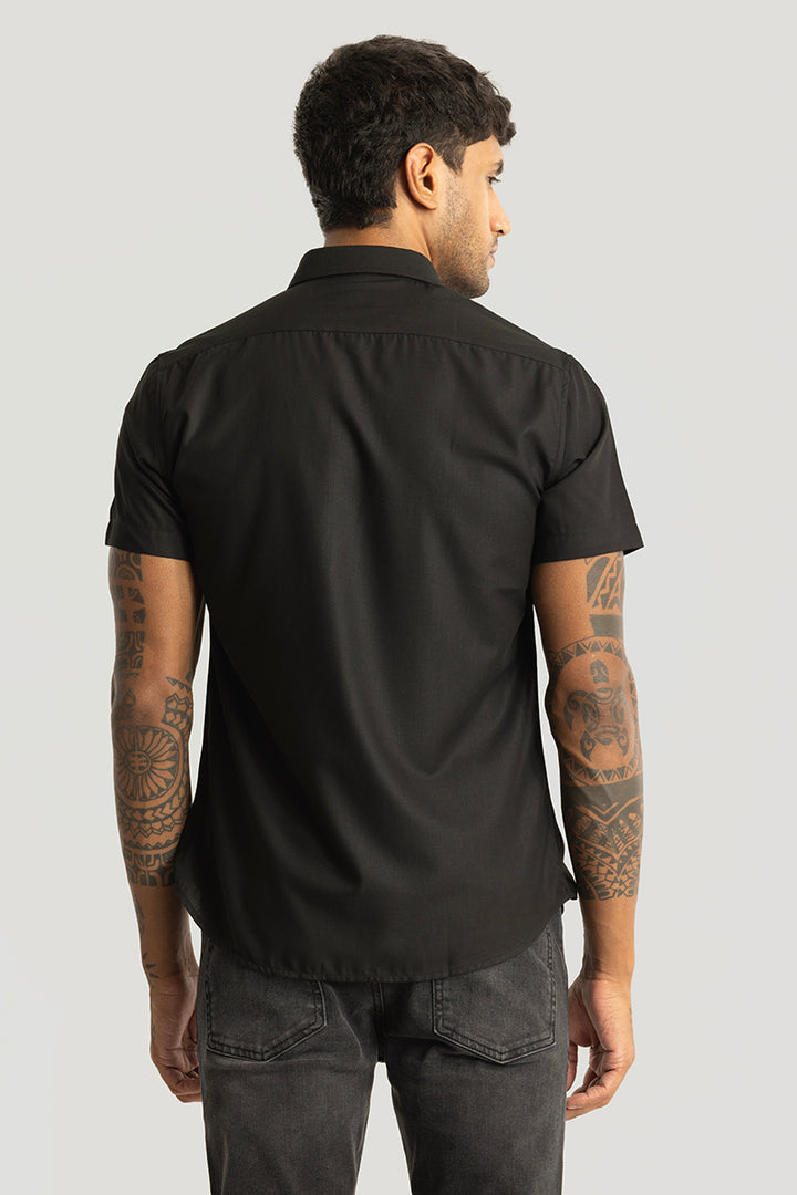 Rene Black Plain Shirt