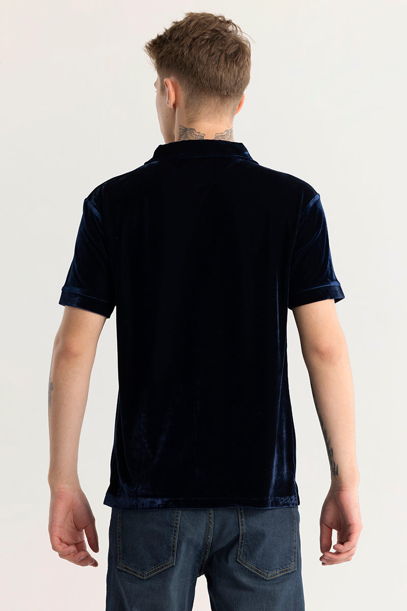 Morten Navy Velvet Shirt