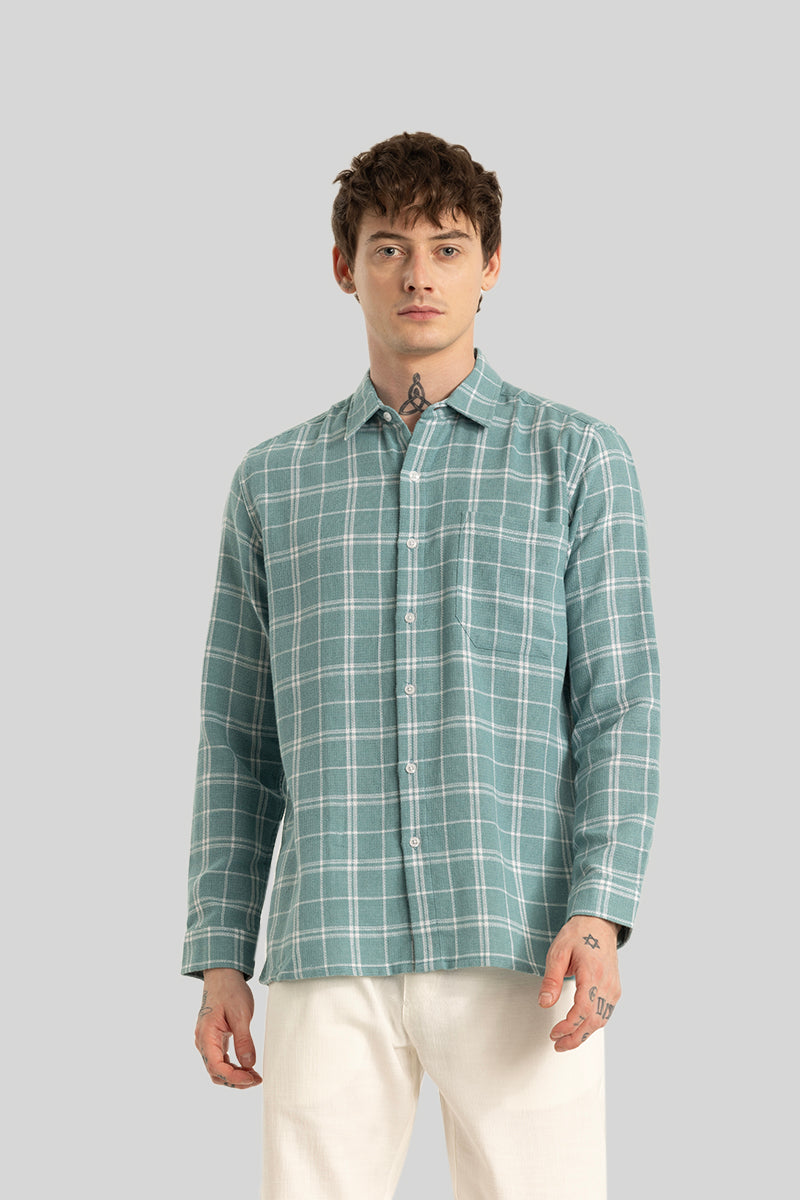 Joost Aquamarine Checks Shirt