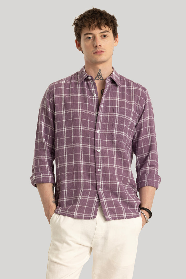 Joost Purple Checks Shirt