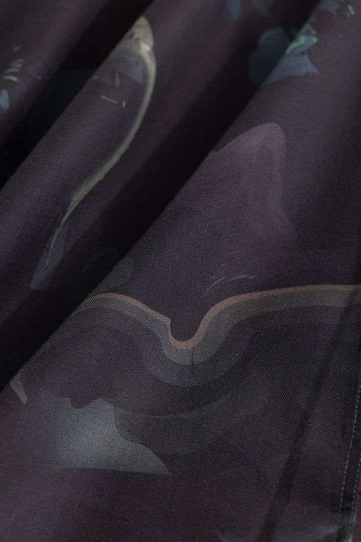 Midnight Purple Abstract Shirt