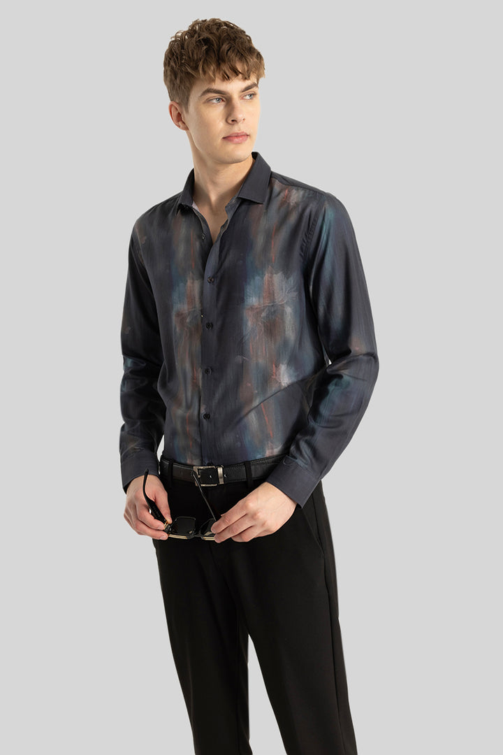 Shadow Grey Abstract Shirt