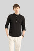 Rutger Black Textured Kurta