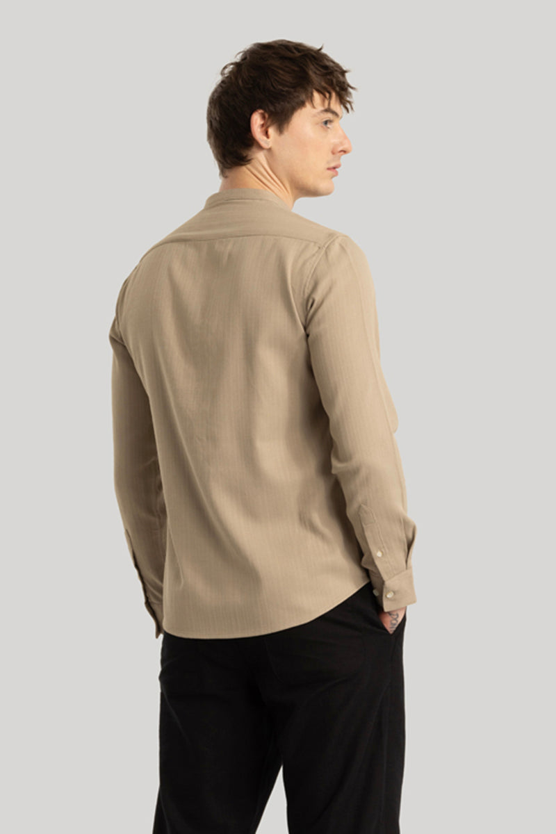 Rutger Khaki Textured Kurta