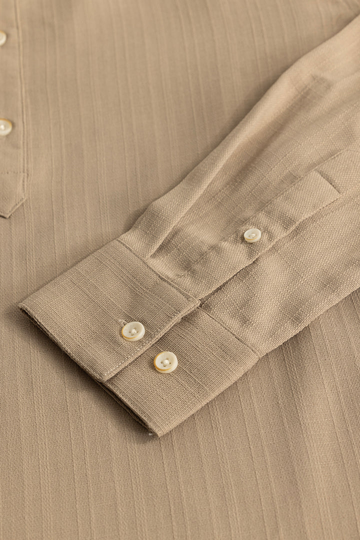 Rutger Khaki Textured Kurta