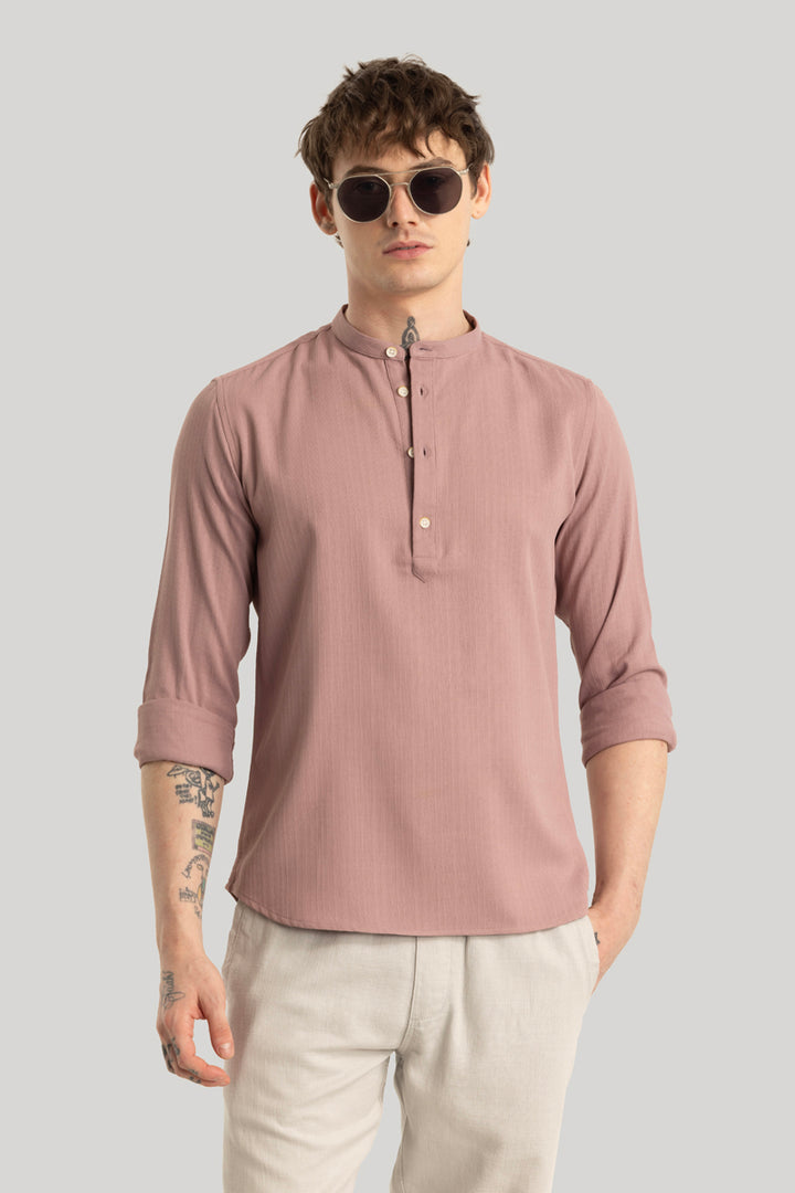 Rutger Mauve Textured Kurta