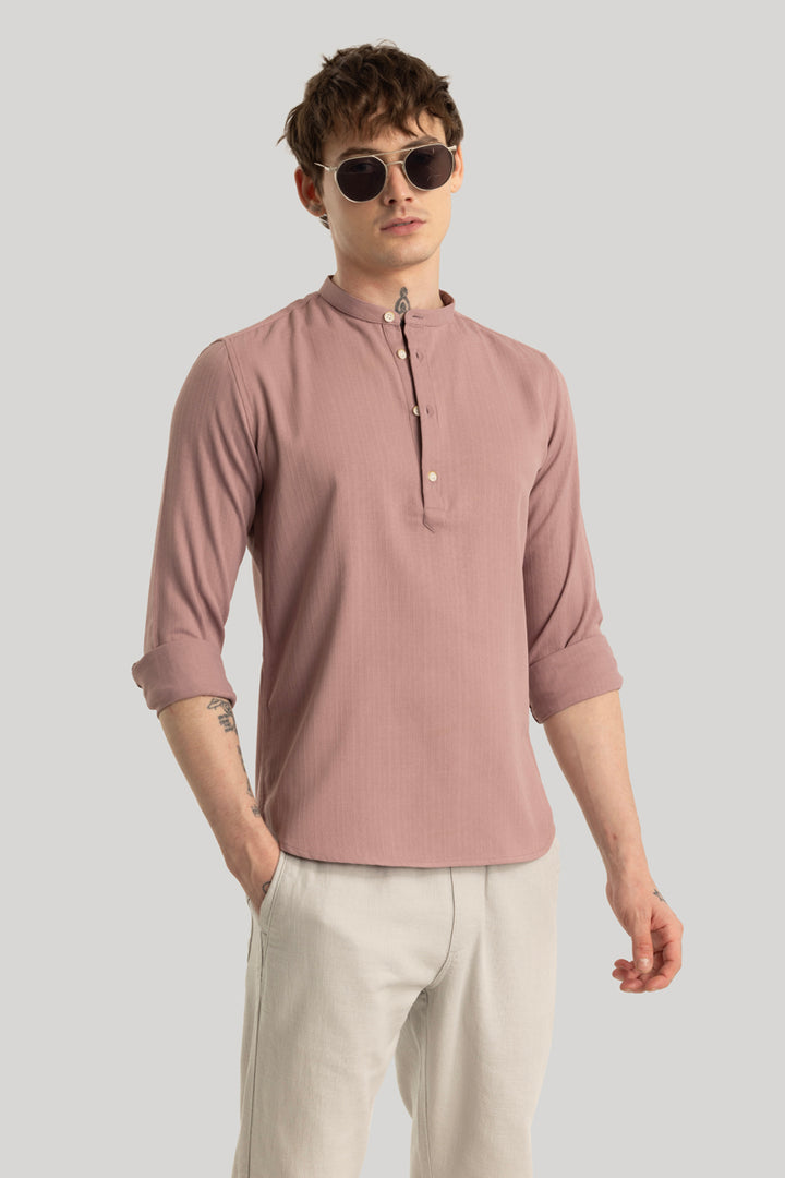 Rutger Mauve Textured Kurta