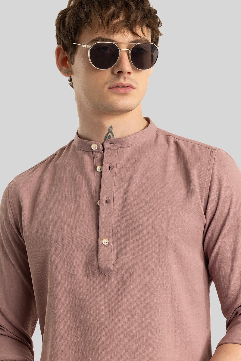 Rutger Mauve Textured Kurta