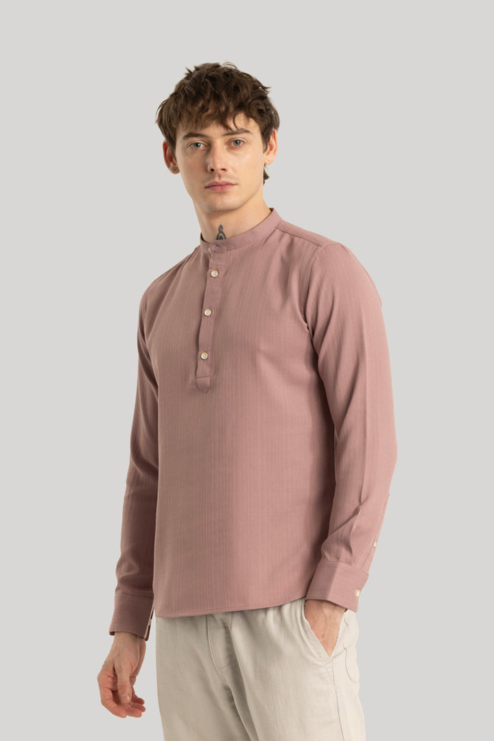 Rutger Mauve Textured Kurta