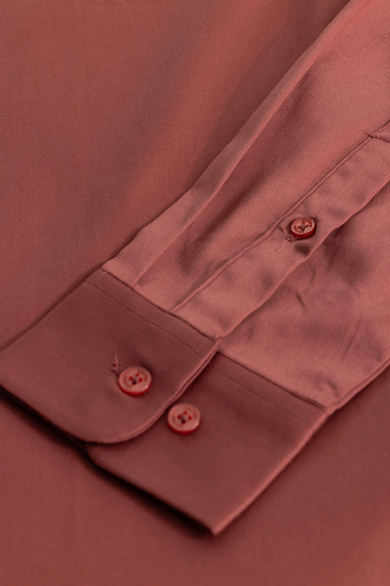 Rustic Red Concealed Placket Shirt