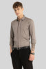 Grey Concealed Placket Shirt