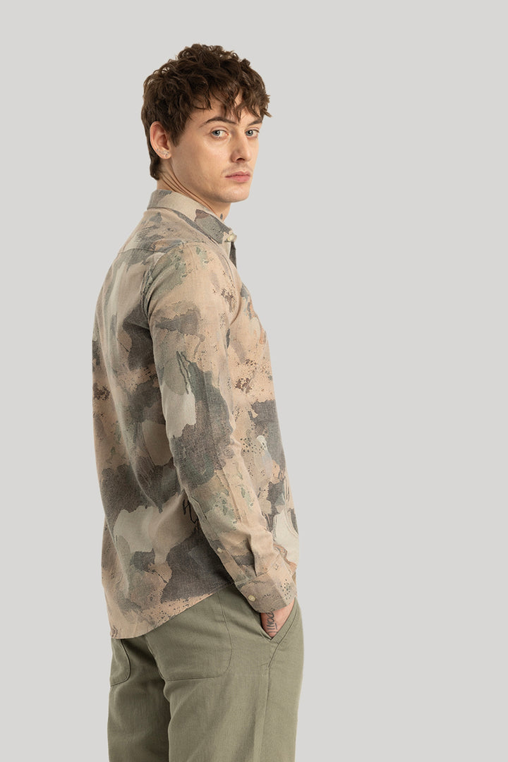 Dirk Tan Abstract Linen Shirt