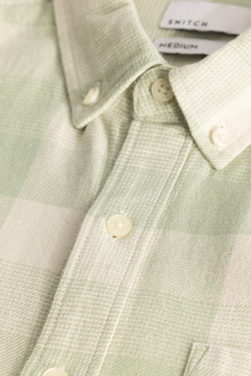 Green Gingham Checks Shirt