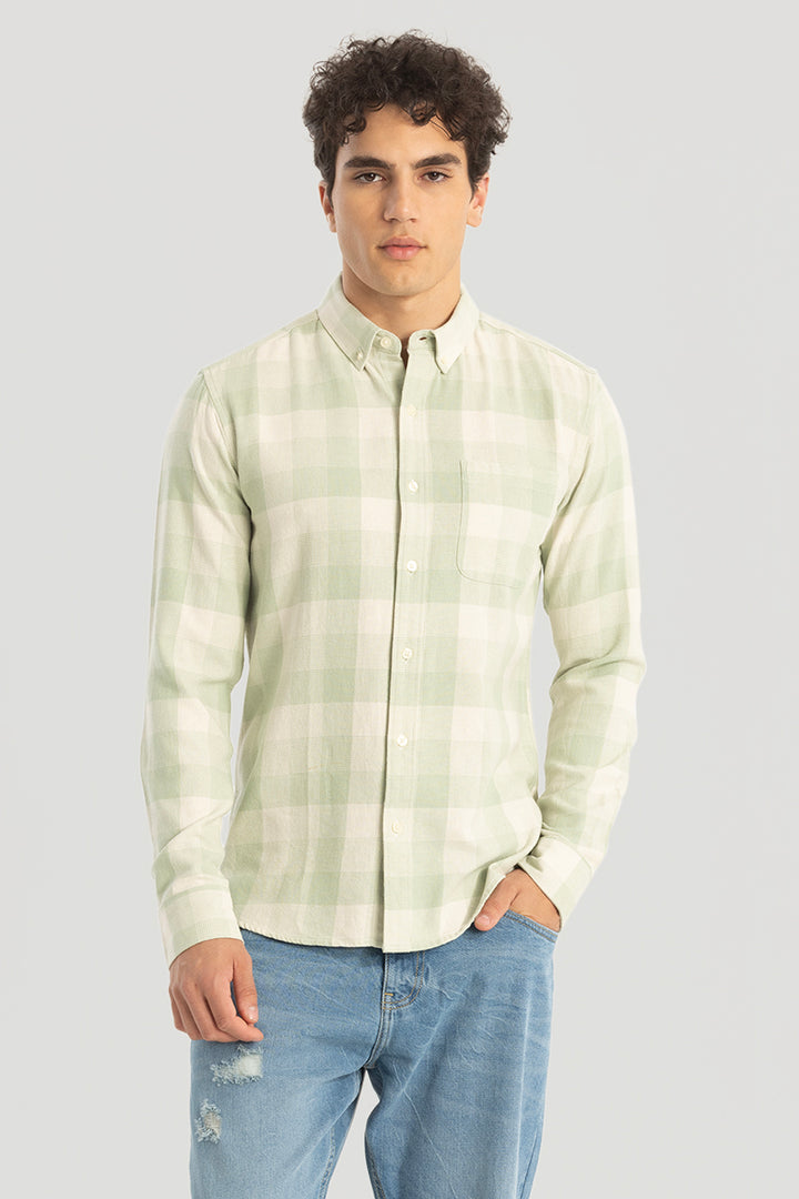 Green Gingham Checks Shirt