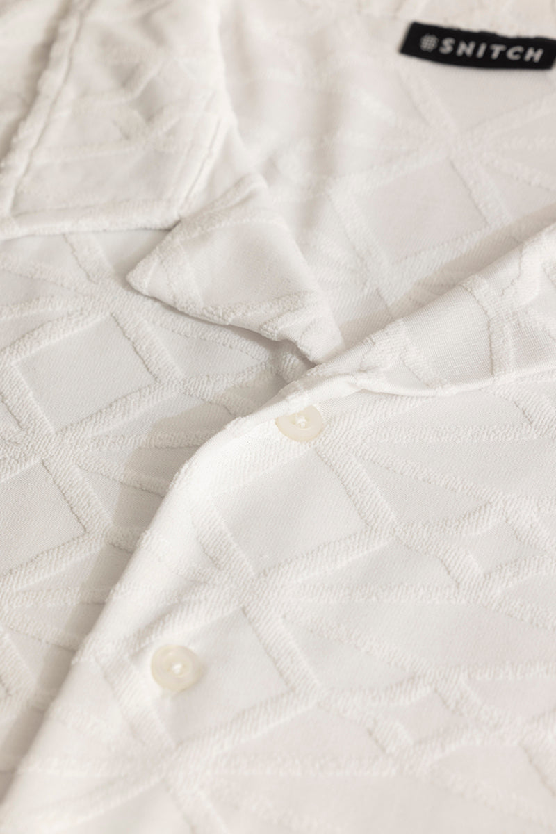 White Cuban Textured Shirt