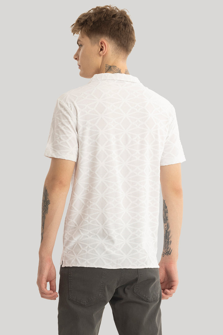 White Cuban Textured Shirt