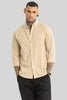 Cream Linen Blend Shirt