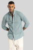 Pastel Blue Linen Blend Shirt