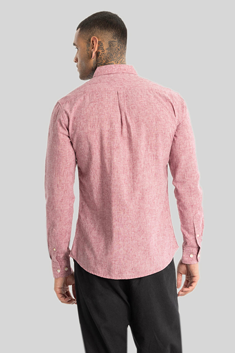 Pink Linen Blend Shirt