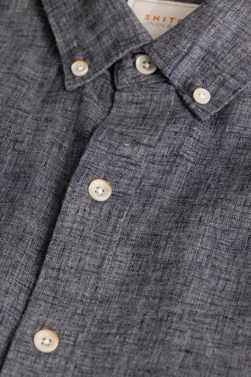 Charcoal Grey Linen Blend Shirt