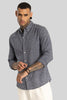 Charcoal Grey Linen Blend Shirt