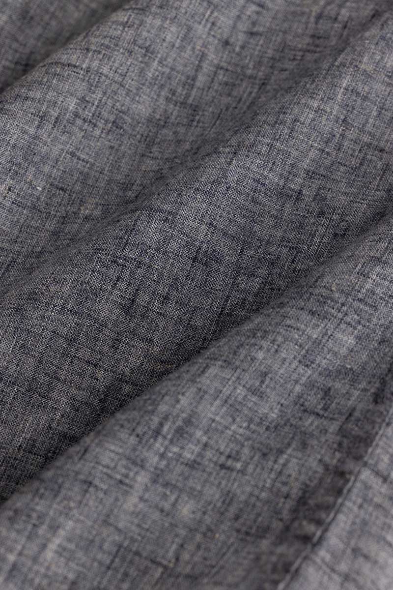 Charcoal Grey Linen Blend Shirt