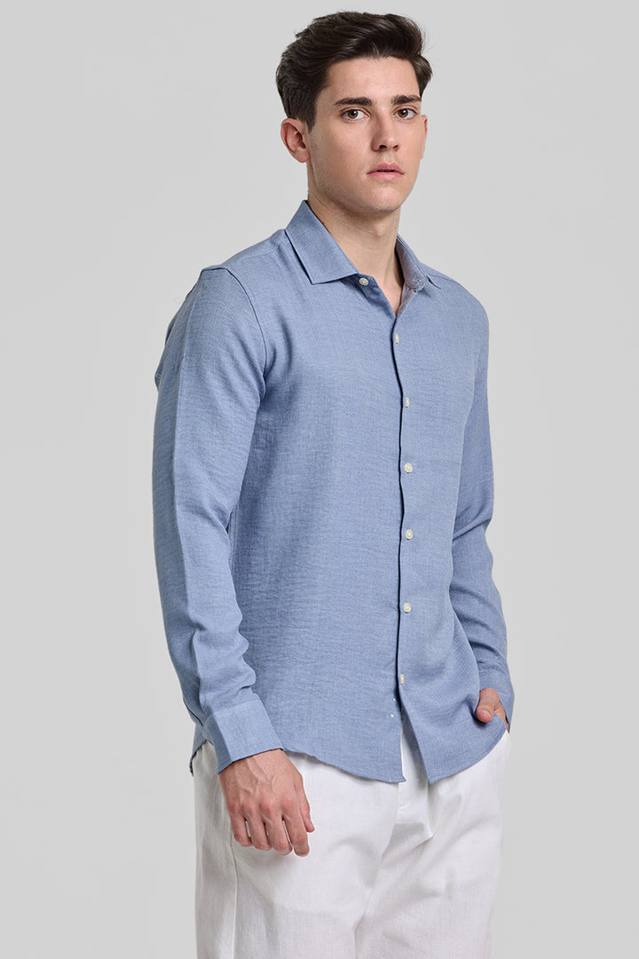 Blue Slim Fit Shirt