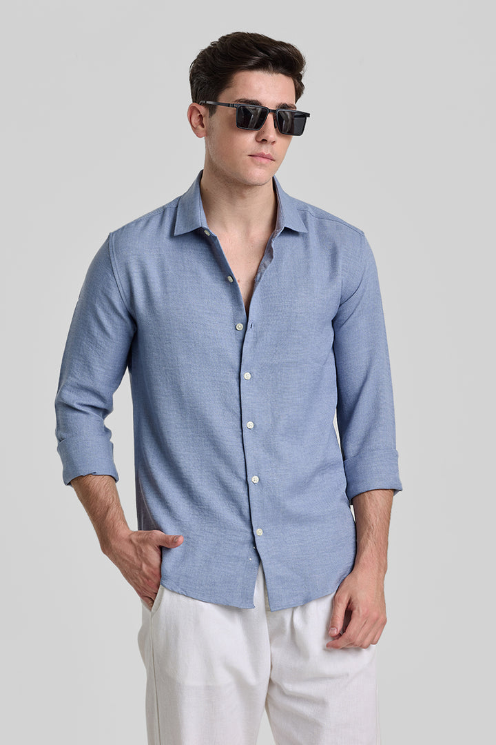 Blue Slim Fit Shirt