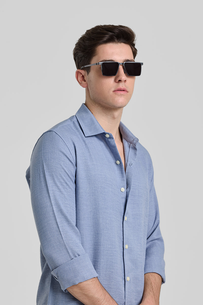 Blue Slim Fit Shirt